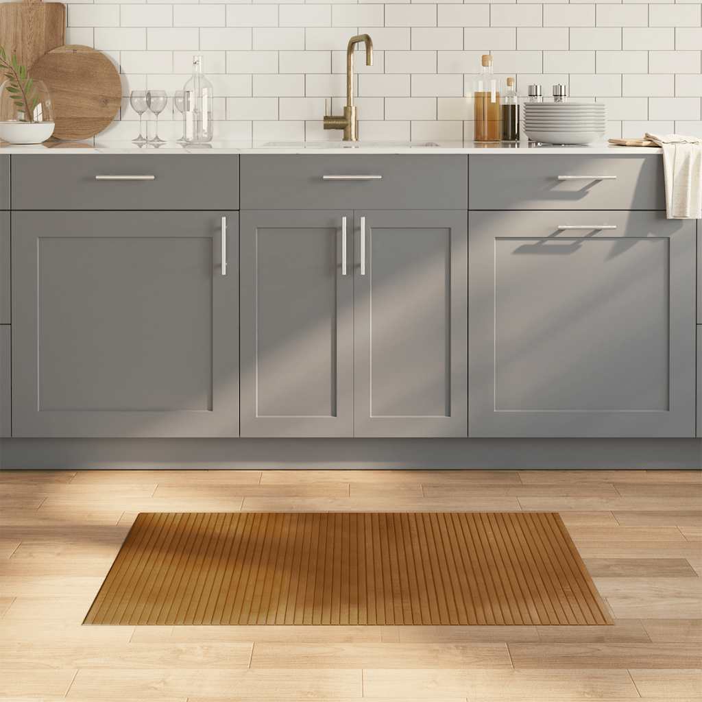 Tappeto Rettangolare Marrone 60x100 cm in Bambù | homemem39