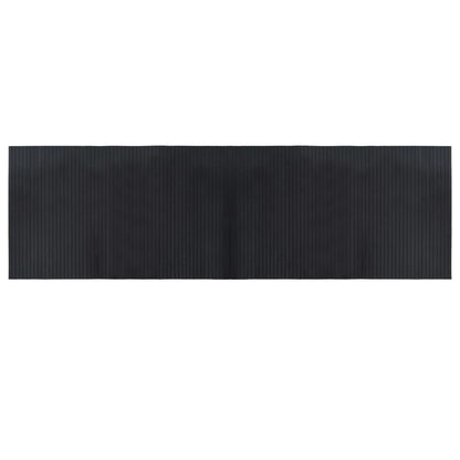 Tappeto Rettangolare Nero 60x200 cm in Bambù
