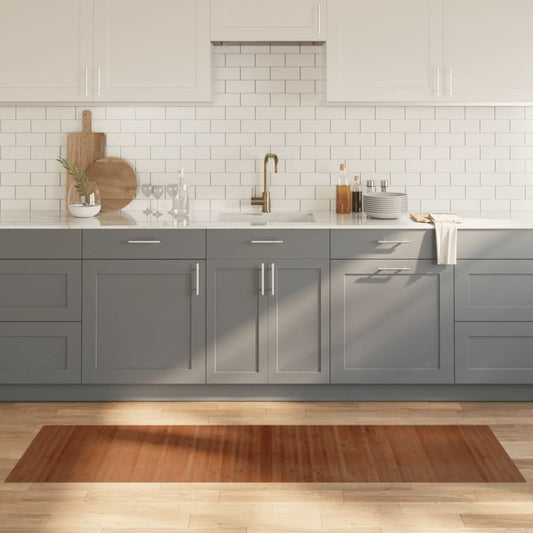 Tappeto Rettangolare Marrone 60x200 cm in Bambù