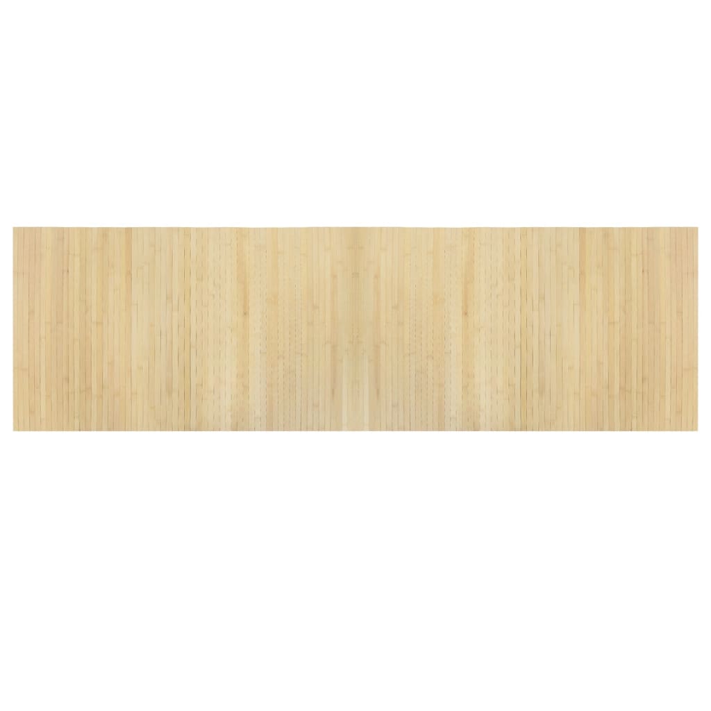 Tappeto Rettangolare Naturale Chiaro 60x200 cm in Bambù