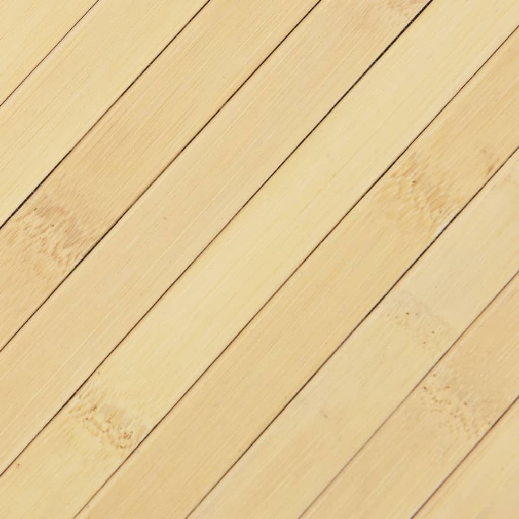 Tappeto Rettangolare Naturale Chiaro 60x200 cm in Bambù