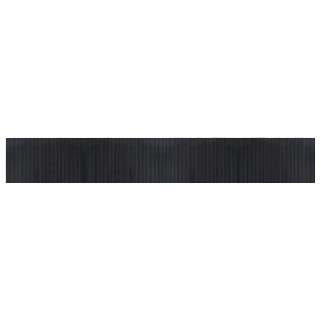 Tappeto Rettangolare Nero 60x400 cm in Bambù
