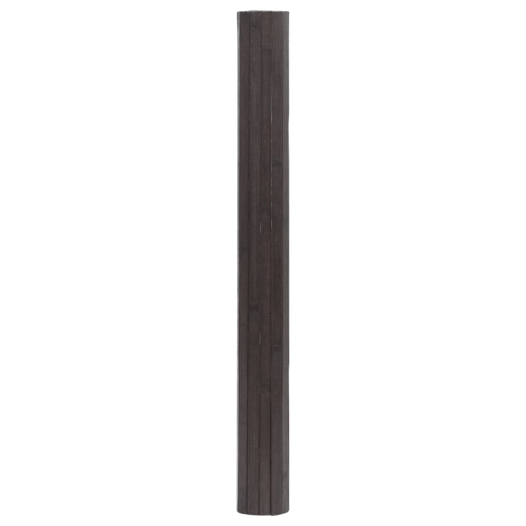 Tappeto Rettangolare Marrone Scuro 60x400 cm in Bambù