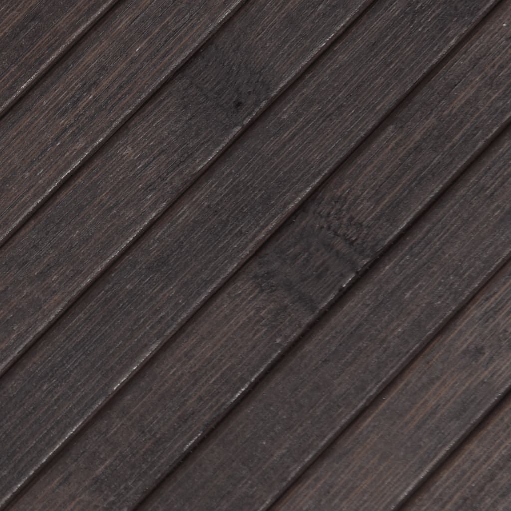 Tappeto Rettangolare Marrone Scuro 60x400 cm in Bambù