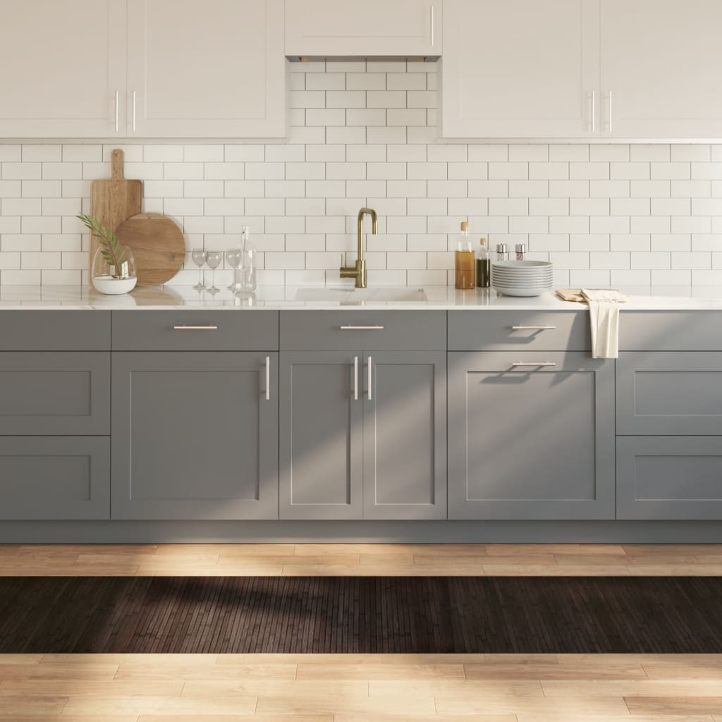 Tappeto Rettangolare Marrone Scuro 60x400 cm in Bambù - homemem39