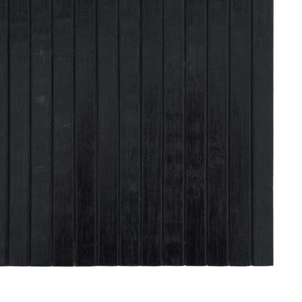 Tappeto Rettangolare Nero 60x500 cm in Bambù | homemem39