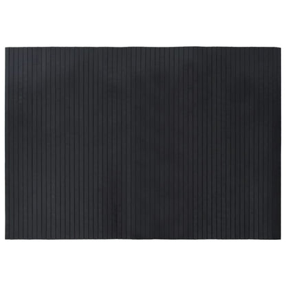 Tappeto Rettangolare Nero 70x100 cm in Bambù | homemem39