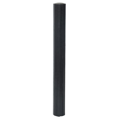 Tappeto Rettangolare Nero 70x100 cm in Bambù | homemem39