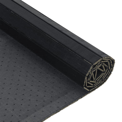 Tappeto Rettangolare Nero 70x100 cm in Bambù | homemem39