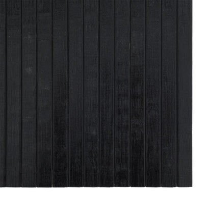 Tappeto Rettangolare Nero 70x100 cm in Bambù | homemem39