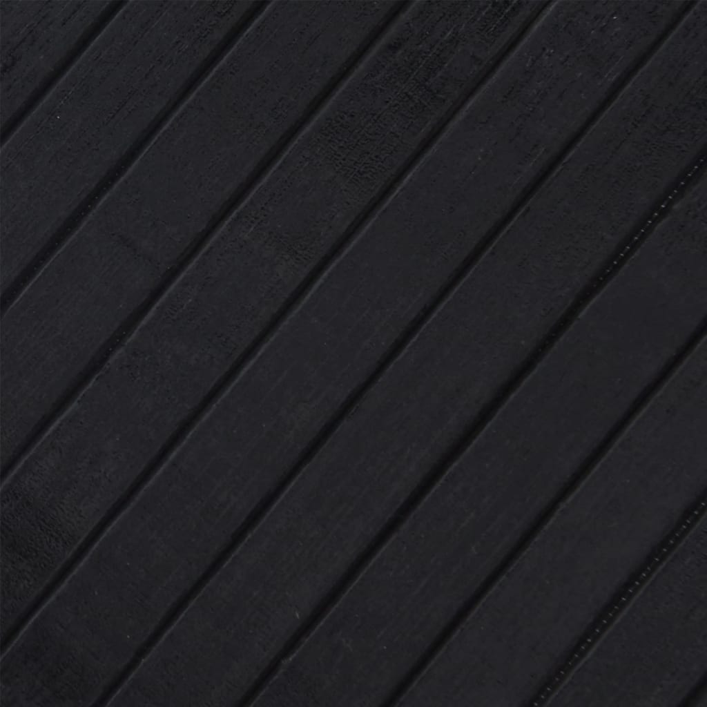 Tappeto Rettangolare Nero 70x100 cm in Bambù | homemem39