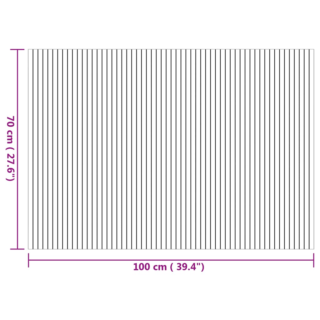 Tappeto Rettangolare Natura 70x100 cm in Bambù