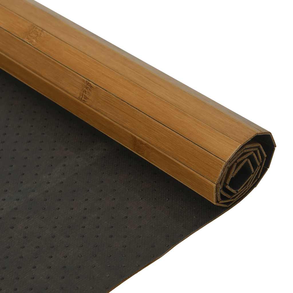 Tappeto Rettangolare Marrone 70x100 cm in Bambù | homemem39