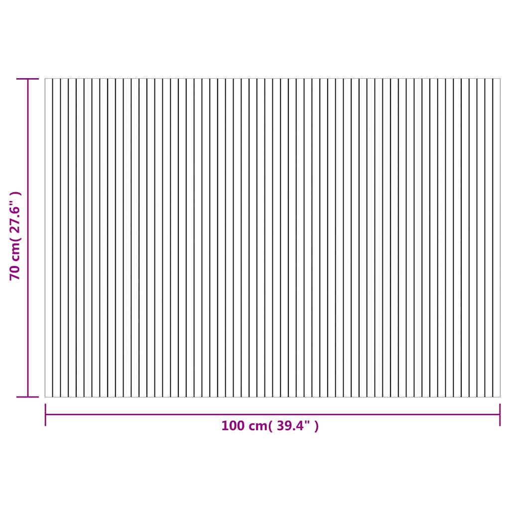 Tappeto Rettangolare Marrone 70x100 cm in Bambù | homemem39
