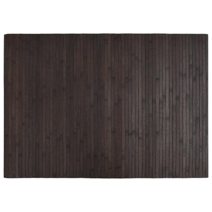 Tappeto Rettangolare Marrone Scuro 70x100 cm in Bambù | homemem39