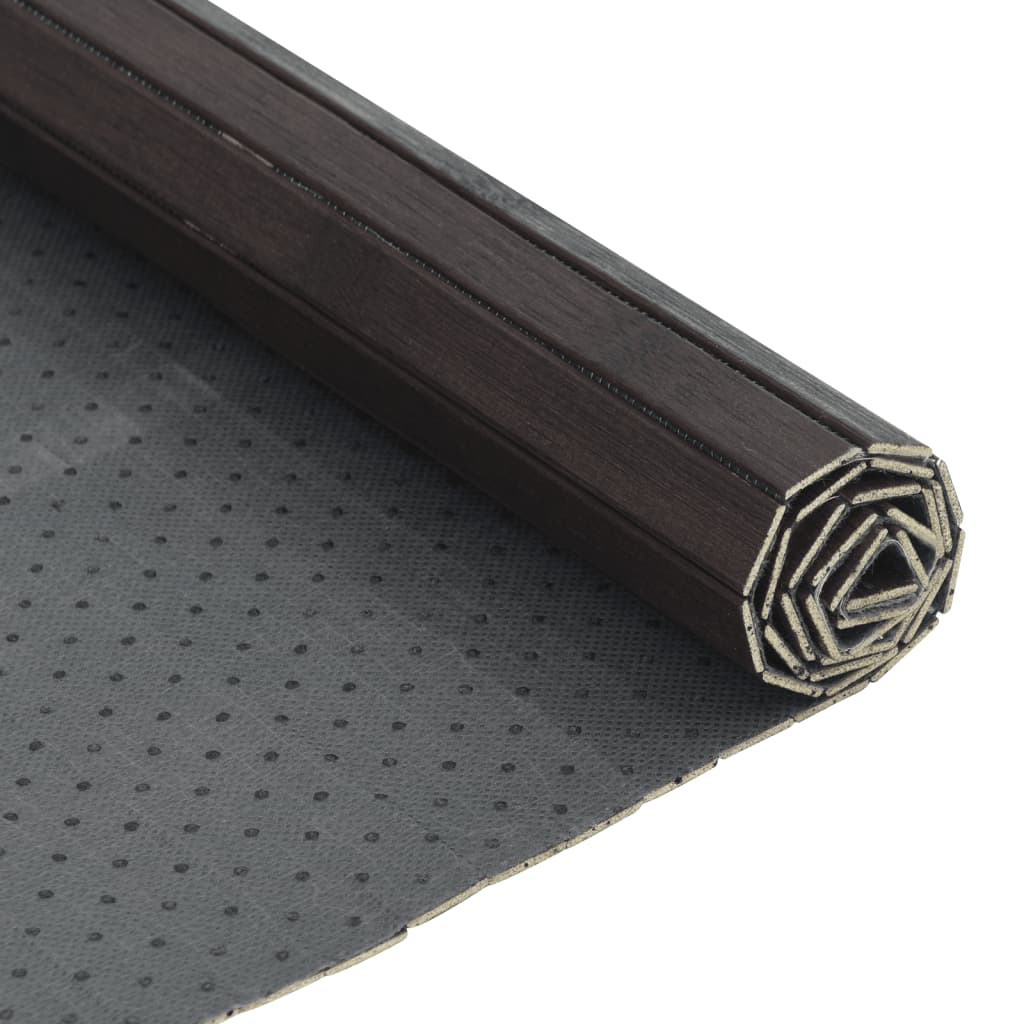 Tappeto Rettangolare Marrone Scuro 70x100 cm in Bambù | homemem39