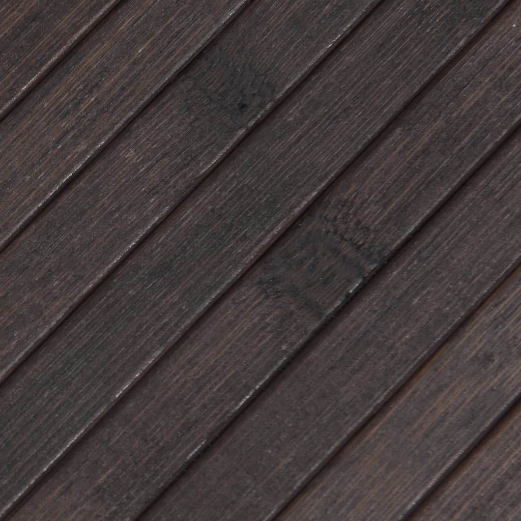 Tappeto Rettangolare Marrone Scuro 70x100 cm in Bambù | homemem39
