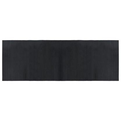 Tappeto Rettangolare Nero 70x200 cm in Bambù