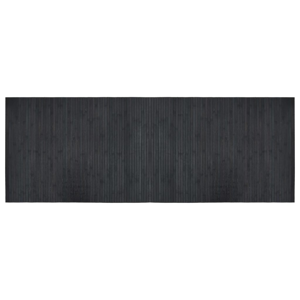 Tappeto Rettangolare Grigio 70x200 cm in Bambù