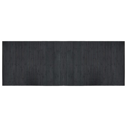 Tappeto Rettangolare Grigio 70x200 cm in Bambù