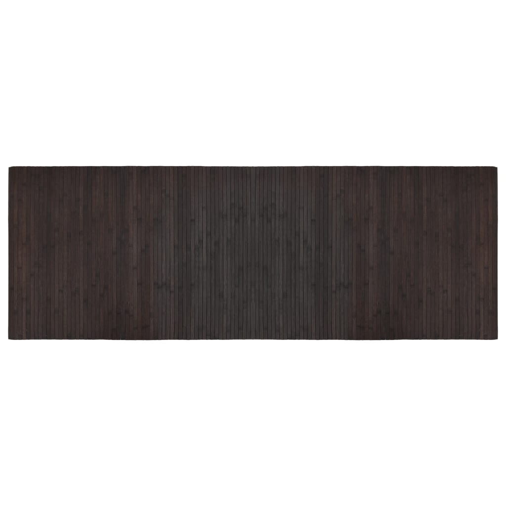 Tappeto Rettangolare Marrone Scuro 70x200 cm in Bambù