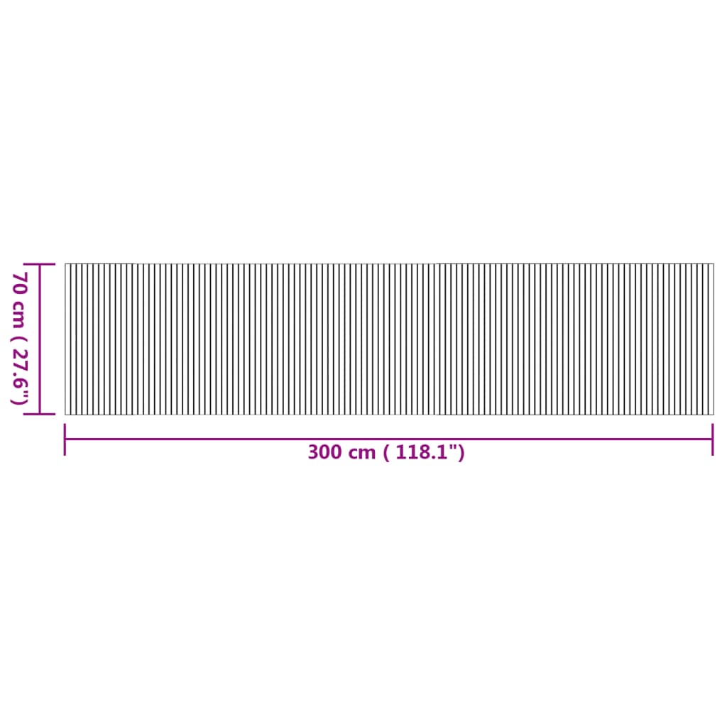 Tappeto Rettangolare Natura 70x300 cm in Bambù