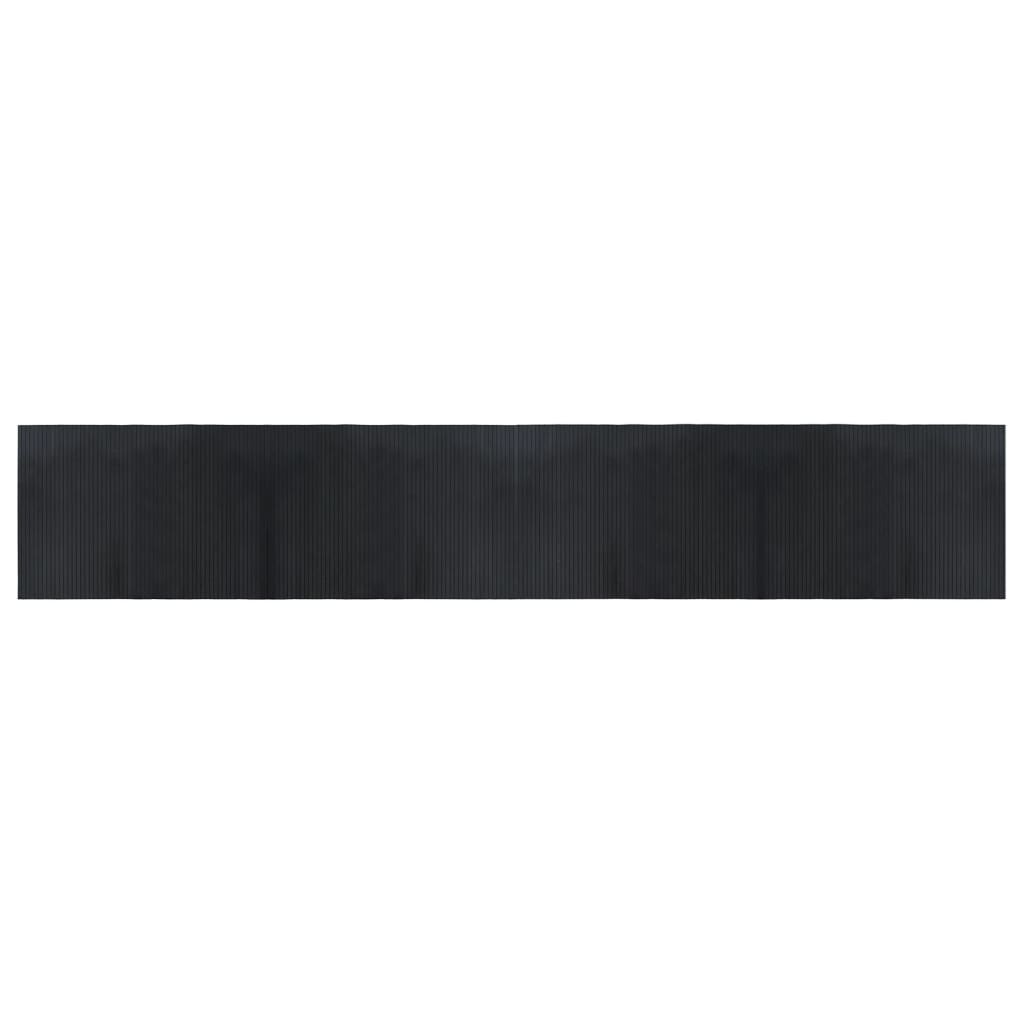 Tappeto Rettangolare Nero 70x400 cm in Bambù | homemem39