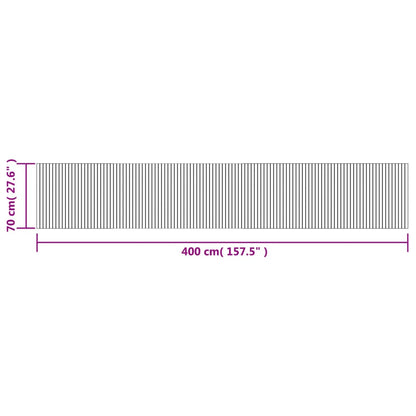 Tappeto Rettangolare Nero 70x400 cm in Bambù | homemem39