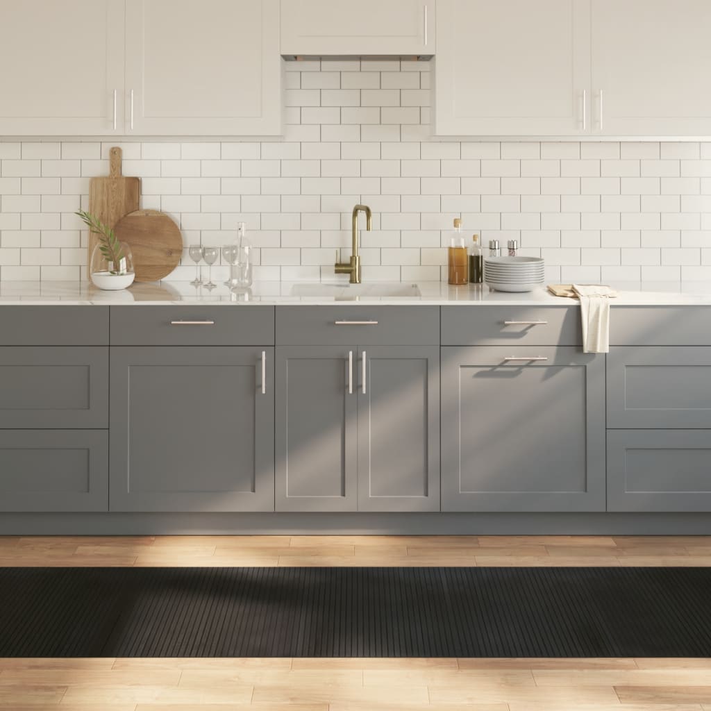 Tappeto Rettangolare Nero 70x400 cm in Bambù | homemem39