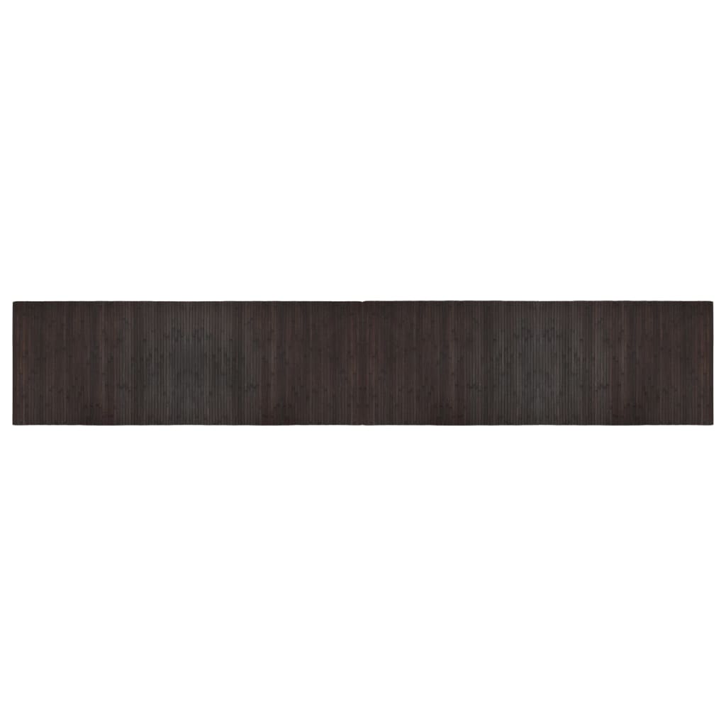 Tappeto Rettangolare Marrone Scuro 70x400 cm in Bambù | homemem39