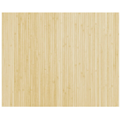 Tappeto Rettangolare Natura Chiaro 80x100 cm in Bambù