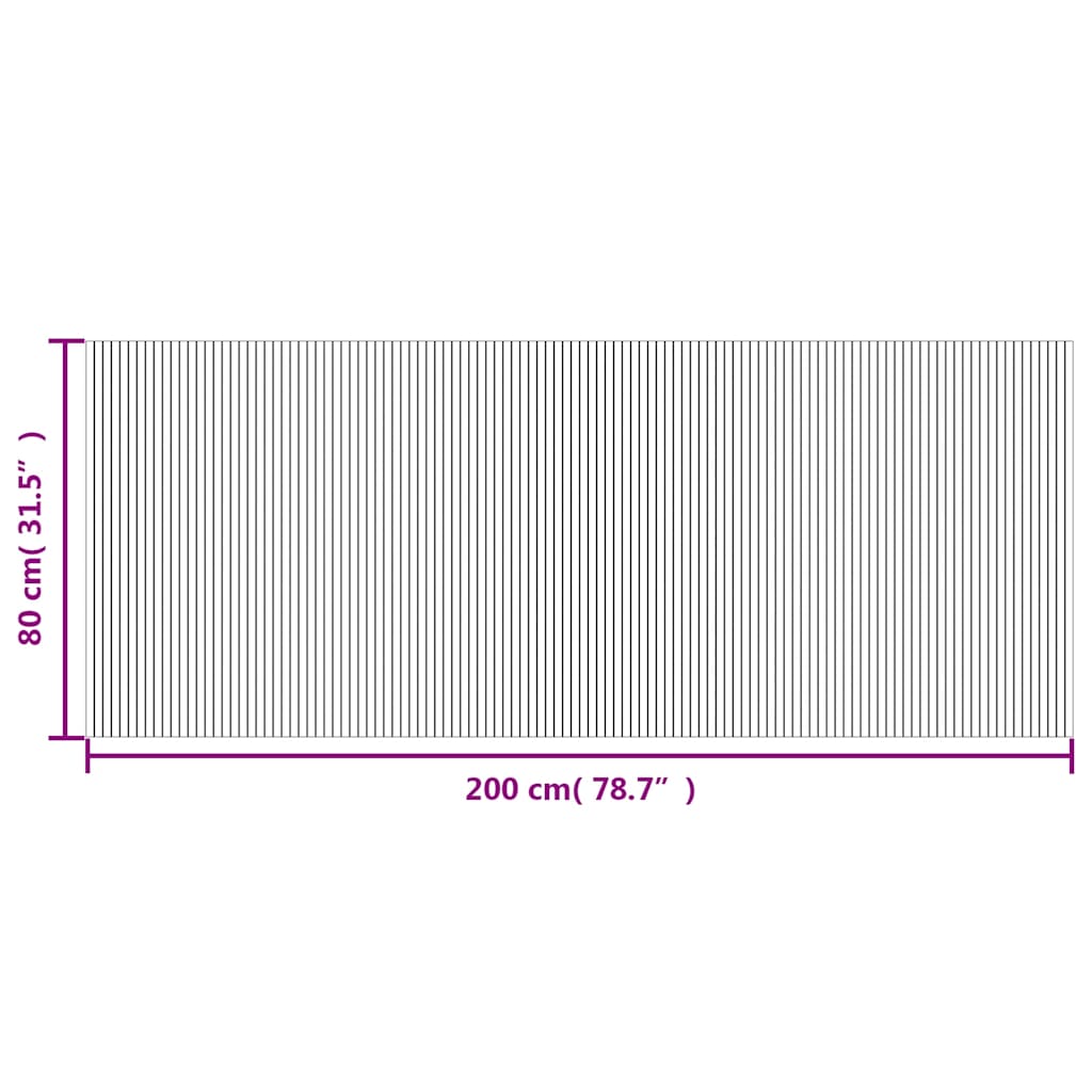 Tappeto Rettangolare Marrone 80x200 cm in Bambù | homemem39