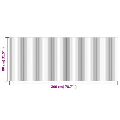Tappeto Rettangolare Marrone 80x200 cm in Bambù | homemem39