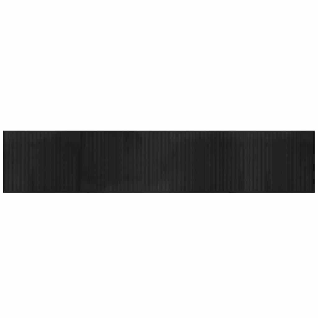 Tappeto Rettangolare Nero 80x400 cm in Bambù | homemem39