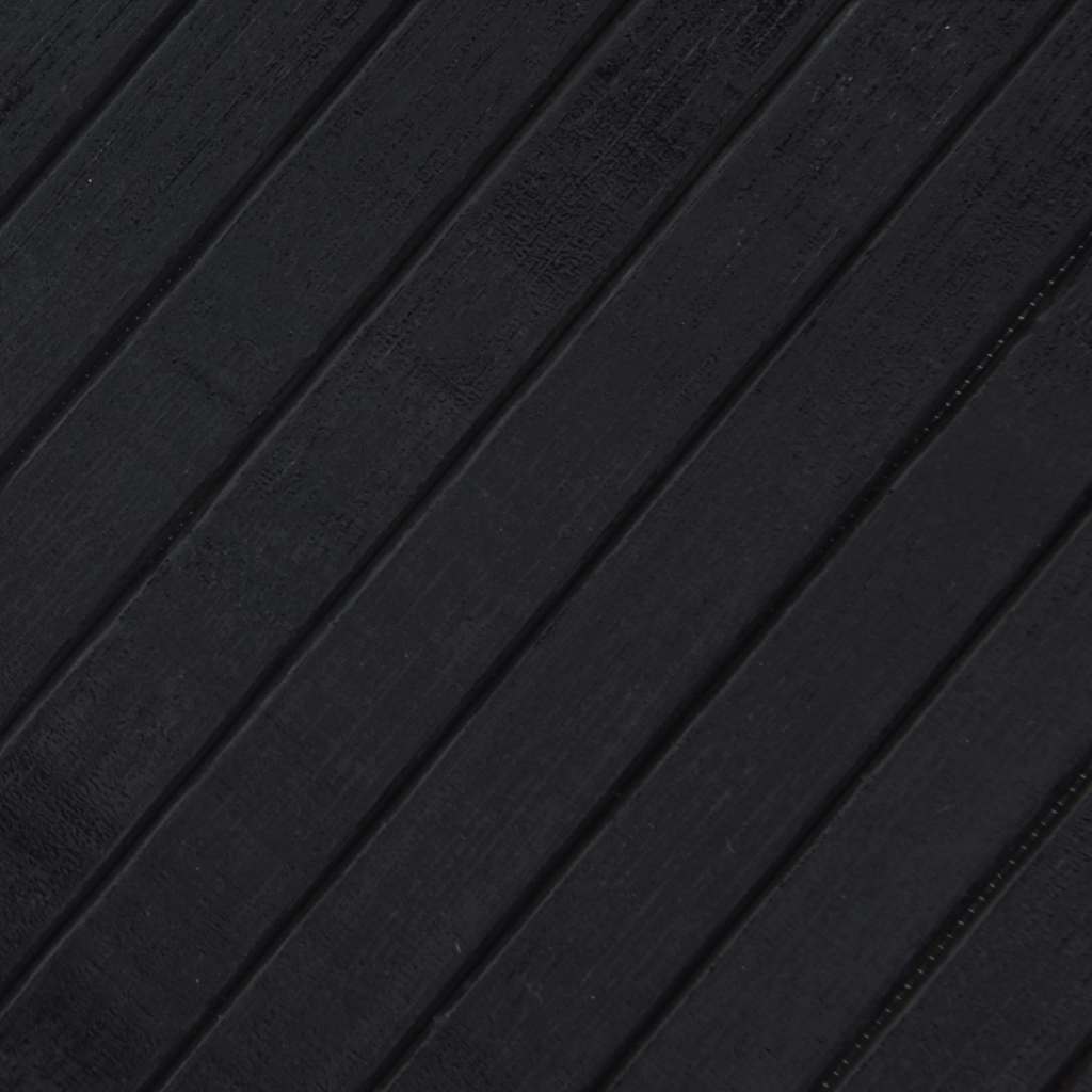 Tappeto Rettangolare Nero 80x400 cm in Bambù | homemem39