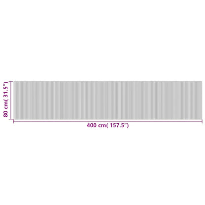 Tappeto Rettangolare Nero 80x400 cm in Bambù | homemem39