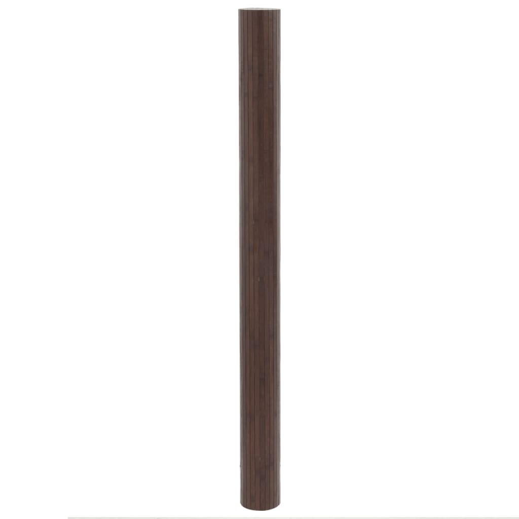 Tappeto Rettangolare Marrone Scuro 80x400 cm in Bambù | homemem39