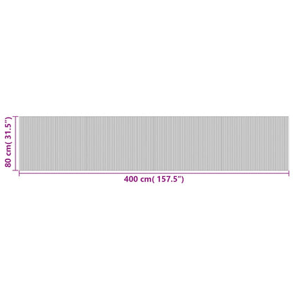 Tappeto Rettangolare Marrone Scuro 80x400 cm in Bambù | homemem39