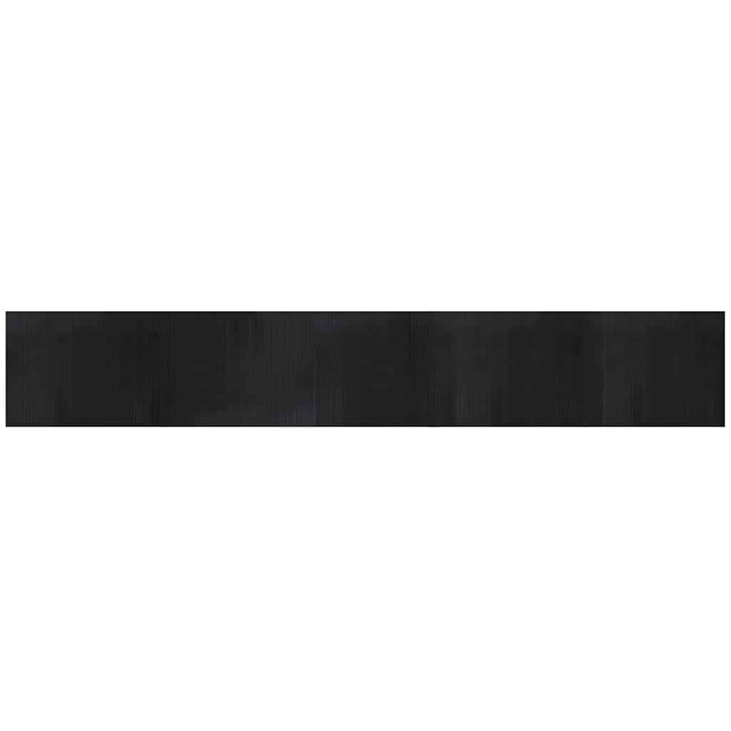 Tappeto Rettangolare Nero 80x500 cm in Bambù | homemem39