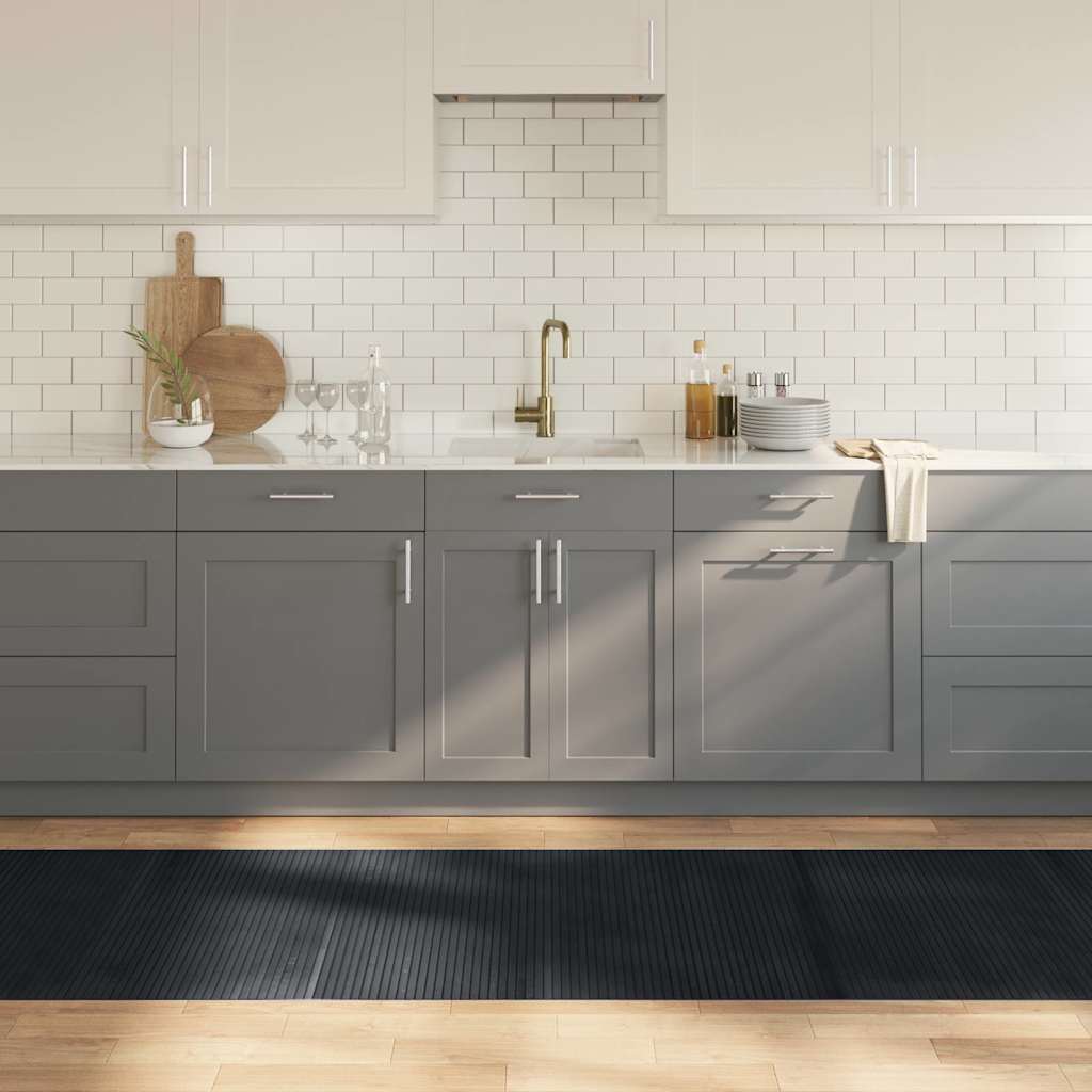 Tappeto Rettangolare Nero 80x500 cm in Bambù | homemem39