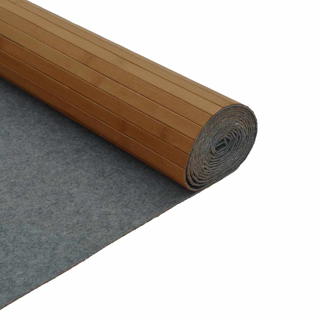 Tappeto Rettangolare Marrone 80x500 cm in Bambù | homemem39