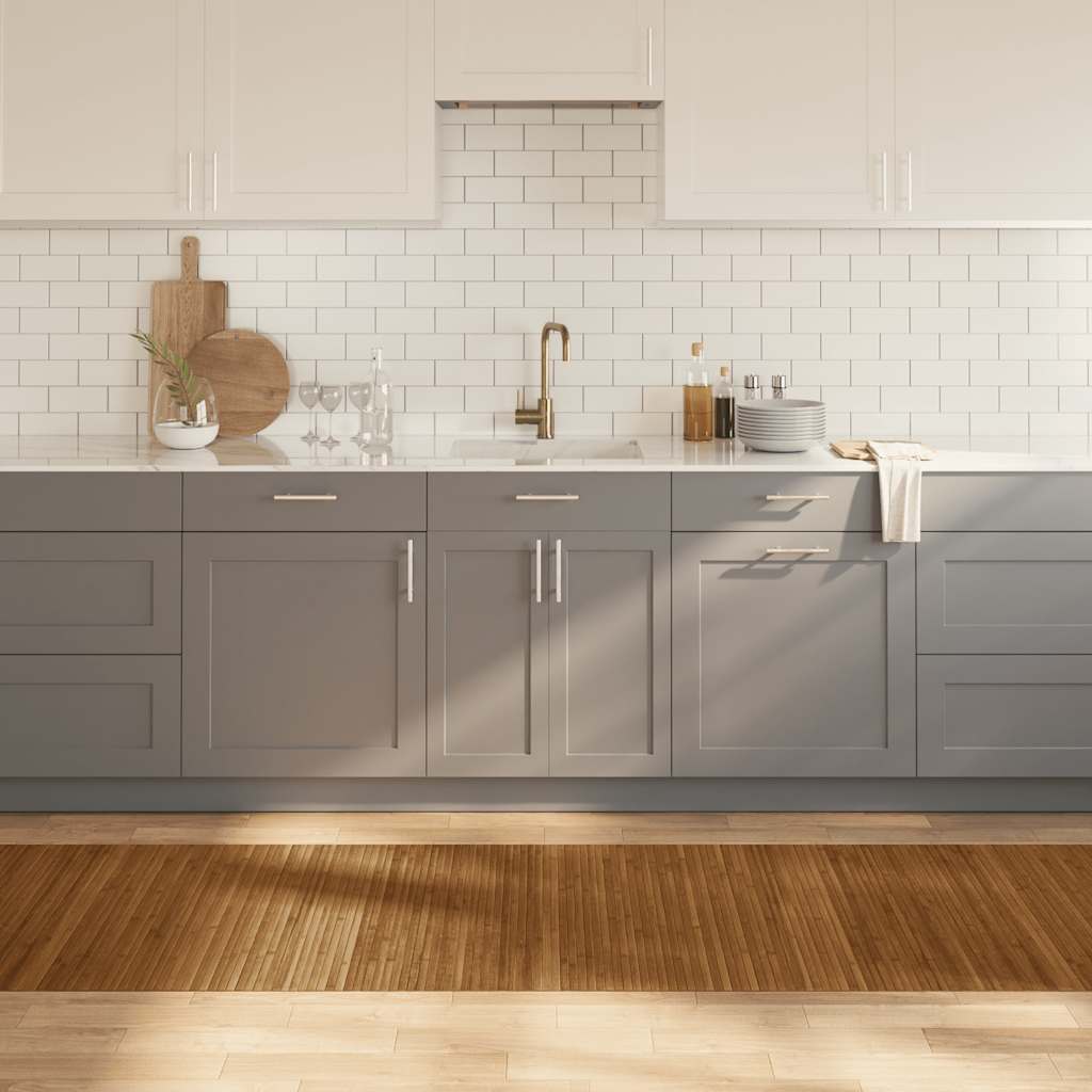 Tappeto Rettangolare Marrone 80x500 cm in Bambù | homemem39