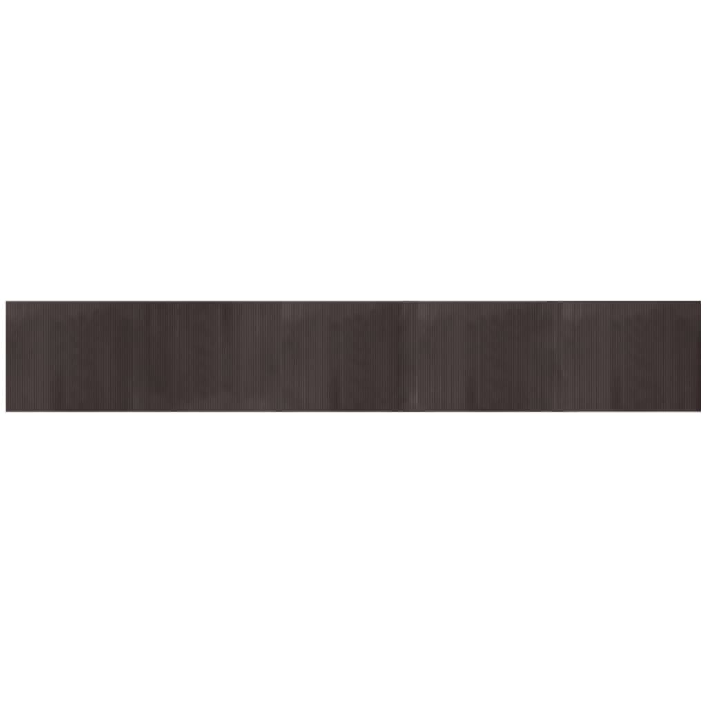 Tappeto Rettangolare Marrone Scuro 80x500 cm in Bambù | homemem39