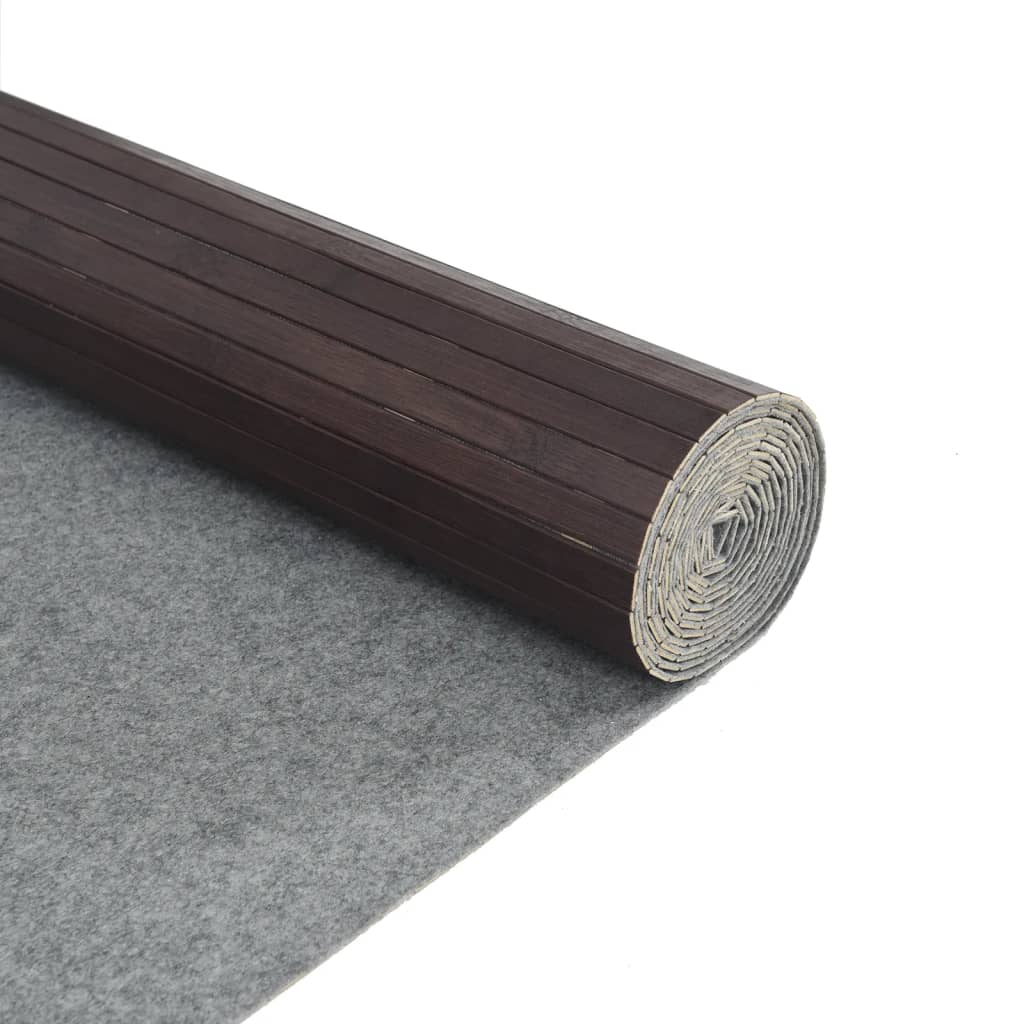 Tappeto Rettangolare Marrone Scuro 80x500 cm in Bambù | homemem39