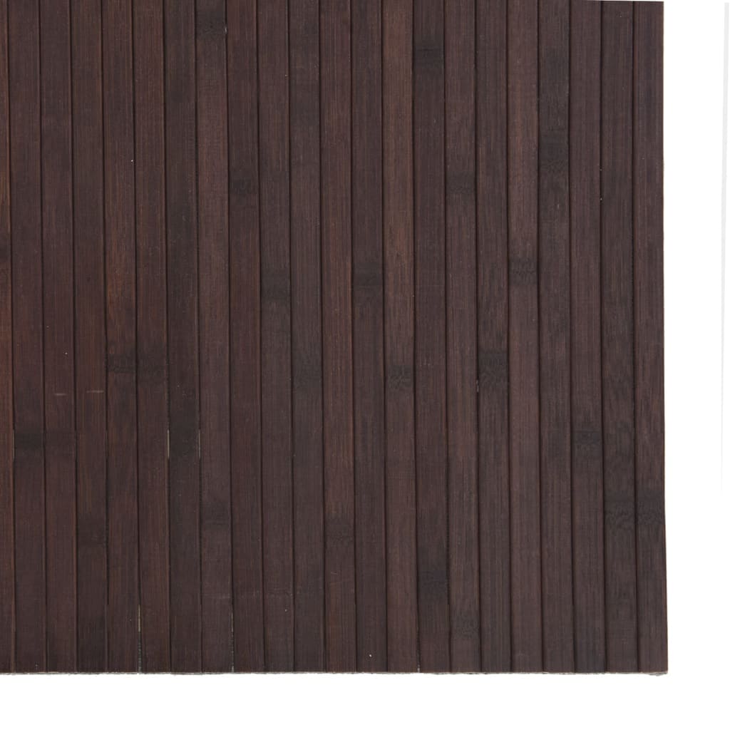 Tappeto Rettangolare Marrone Scuro 80x500 cm in Bambù | homemem39