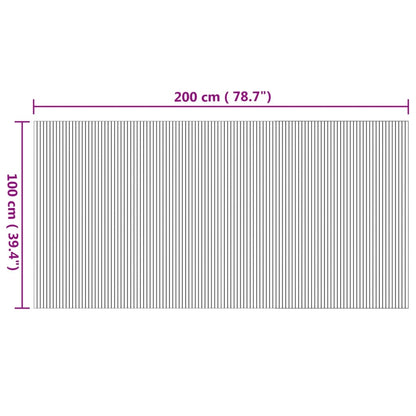 Tappeto Rettangolare Naturale 100x200 cm in Bambù