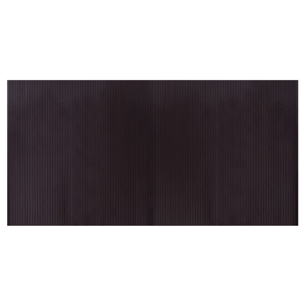 Tappeto Rettangolare Marrone Scuro 100x200 cm in Bambù