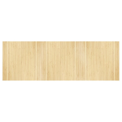 Tappeto Rettangolare Naturale Chiaro 100x300 cm in Bambù