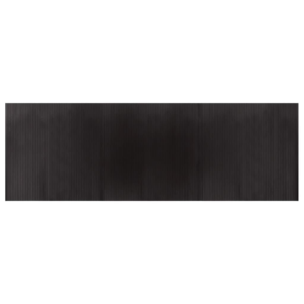 Tappeto Rettangolare Marrone Scuro 100x300 cm in Bambù