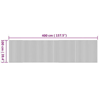 Tappeto Rettangolare Naturale 100x400 cm in Bambù | homemem39